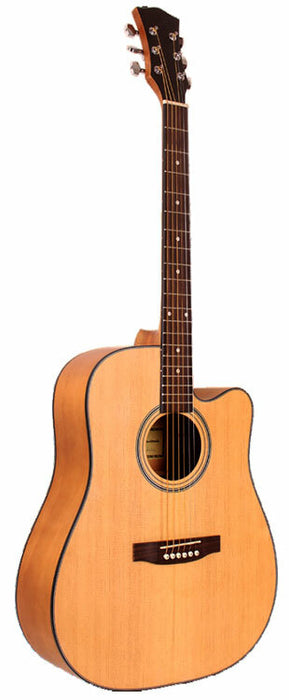 Odessa Acoustic Guitar with Cutaway in Natural Semi-Matte Finish