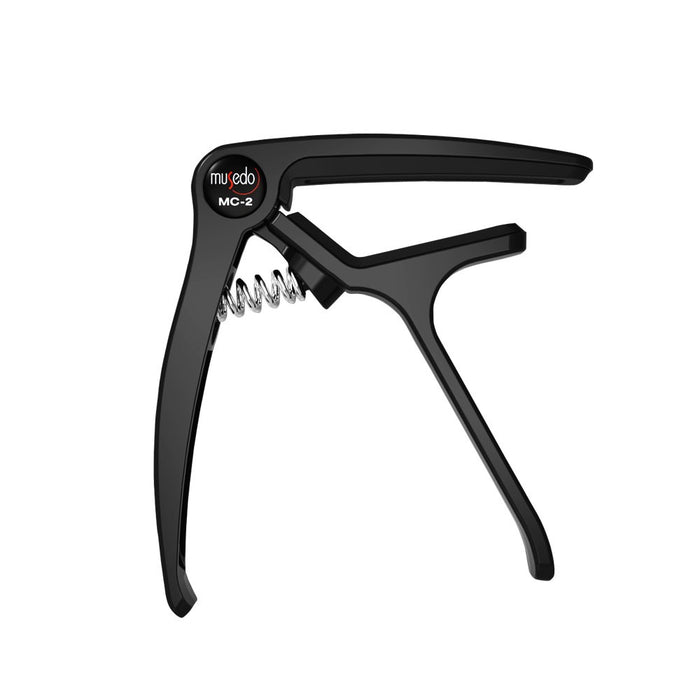 Musedo MC-2 Acoustic Guitar Capo in Black Finish Fast and easy to operate