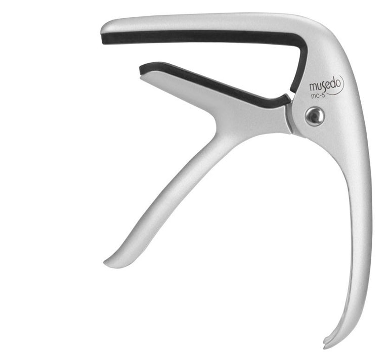 Musedo MC-5 Acoustic Guitar Capo in Silver Finish Fast and easy to operate