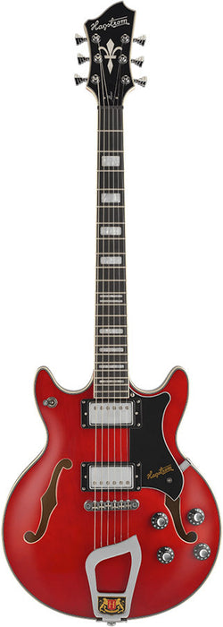 Hagstrom Alvar Semi-Hollow Guitar in Wild Cherry Transparent Gloss w/ Case