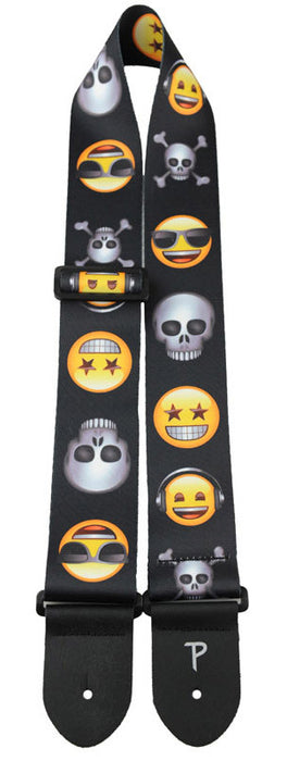 Perris 2.5" Polyester Emoji Skulls & Friends Licensed Guitar Strap