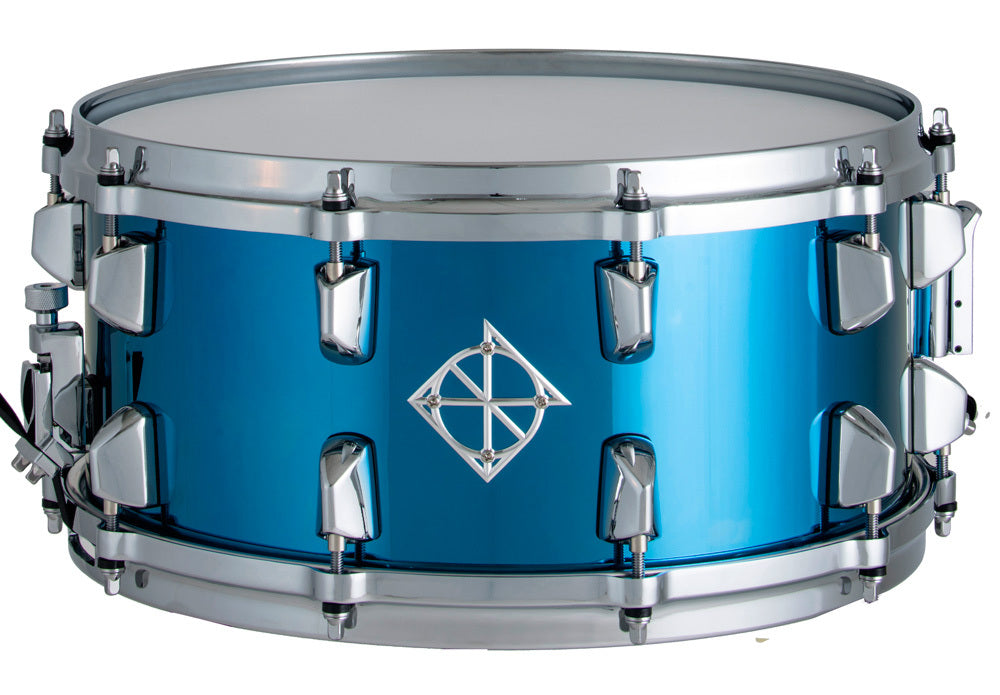 Dixon Artisan Series Blue Titanium Plated Steel Snare Drum - 14 x 6.5