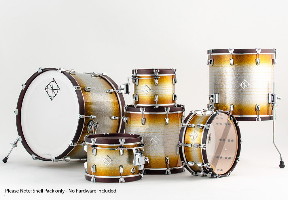 Dixon Artisan Series 6-Pce Drum Kit in Stardust Gold Lacquer Finish Shell Pack Only