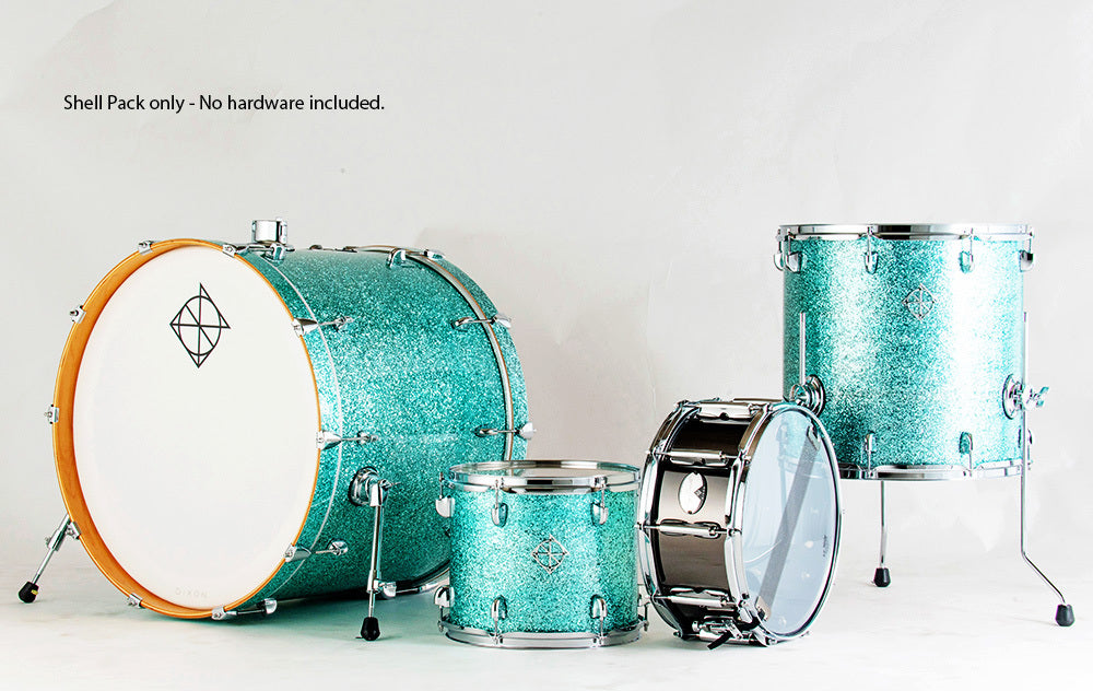 Dixon Fuse Gregg Bissonette 4-Pce Drum Kit in Sea Foam Green Sparkle