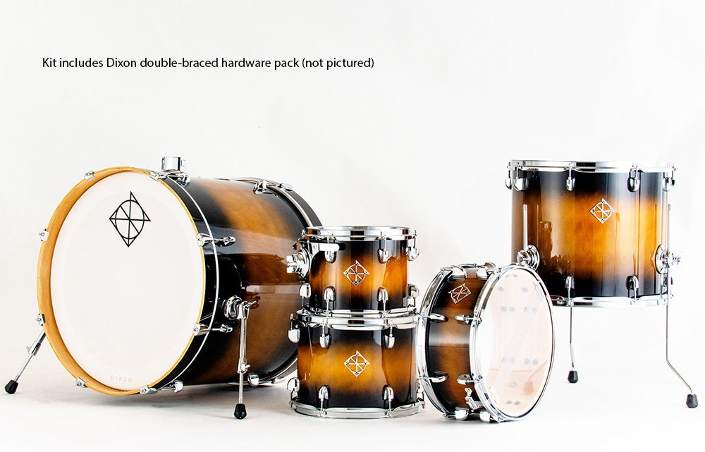Dixon Fuse Maple 522 Series 5-Pce Drum Kit in Brown Burst Gloss