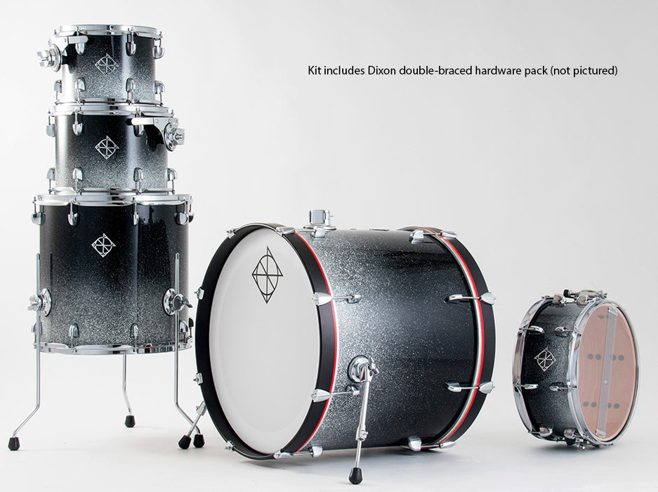 Dixon Fuse Maple 522 Series 5-Pce Drum Kit in Hyperspace Gloss