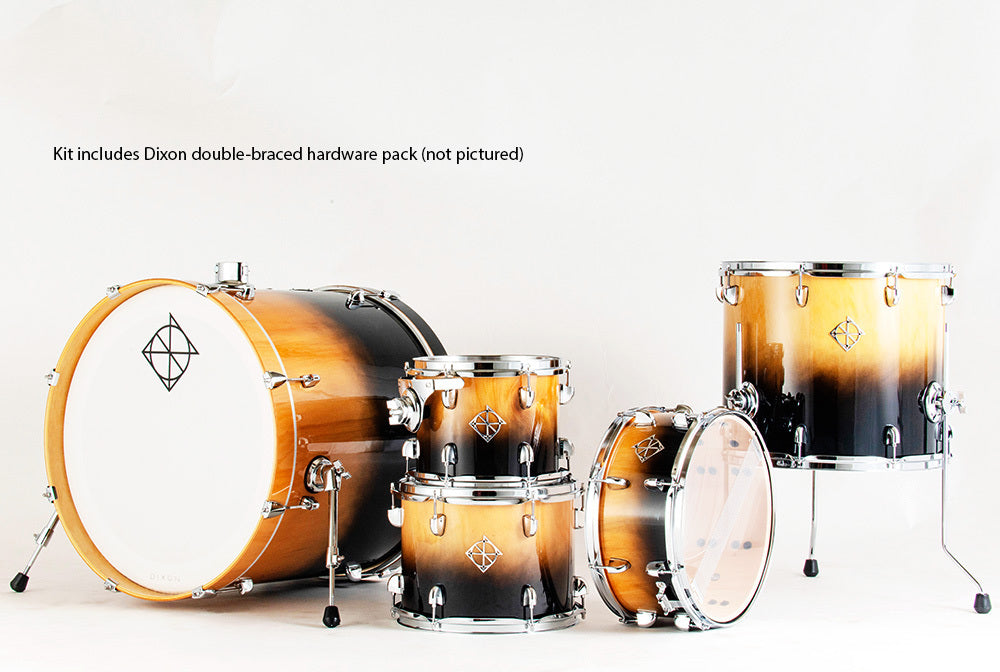Dixon Fuse Maple 522 Series 5-Pce Drum Kit in Brown Burst Gloss