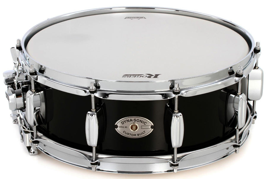 Rogers Dyna-Sonic Custom Series Snare Drum in High Luster Black Lacquer - 14 x 5