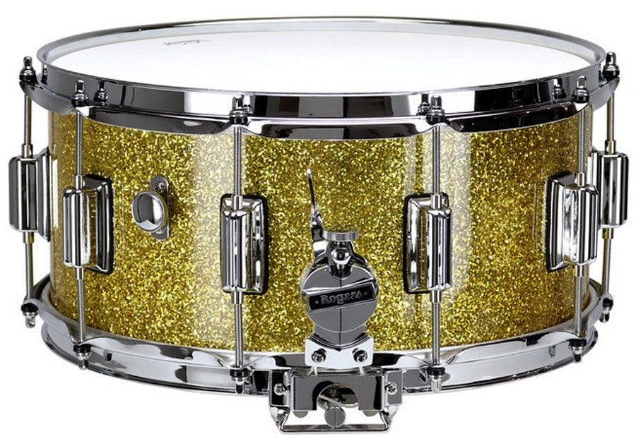 Rogers Dyna-Sonic Custom Series Snare Drum in Gold Sparkle Lacquer - 14 x 6.5