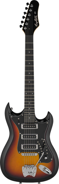 Hagstrom H-III Retroscape Guitar in 3-Tone Sunburst w/ Case