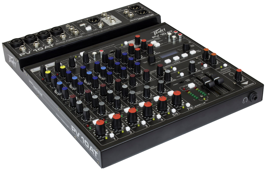 Peavey PV Series PV-10AT Compact 10-Channel Mixer with BT Antares Auto-Tune