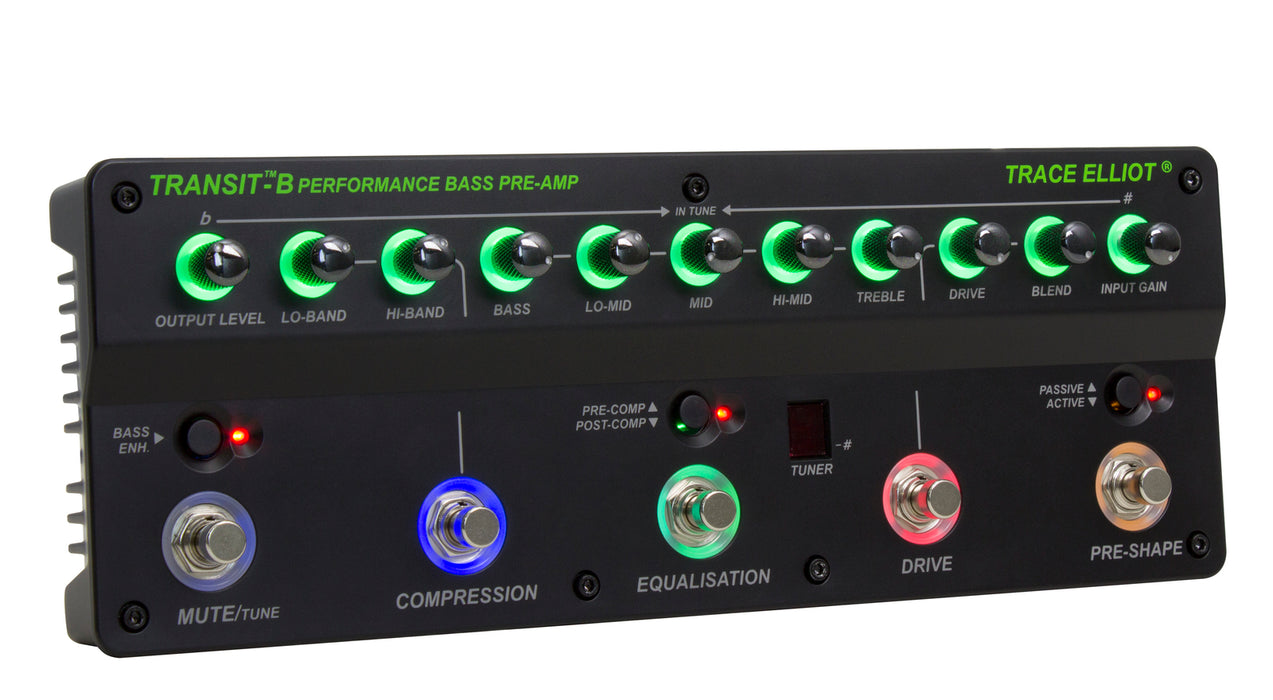 Trace Elliot Transit Series "Transit B" Bass Preamp with Effects Pedal A Professional Grade Preamp for the Discerning Bassist