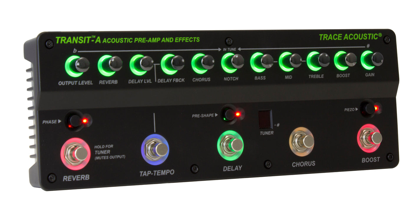 Trace Elliot Transit Series "Transit A" Acoustic Preamp with Effects Pedal Consistent Acoustic Guitar Tone Night After Night!