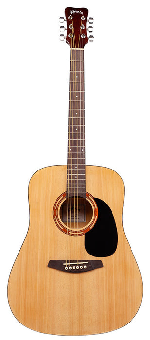 Kohala KG100 Series Dreadnought Acoustic Guitar in Natural Finish Comes with Gig Bag