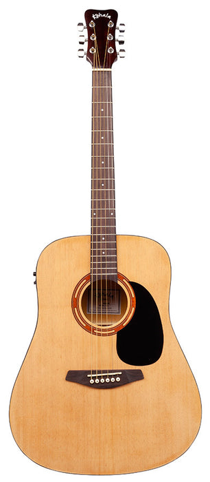 Kohala KG100 Series Dreadnought AC/EL Guitar in Natural Finish Comes with Gig Bag