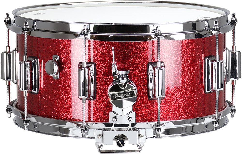 Rogers Dyna-Sonic Custom Series Snare Drum in Red Sparkle Lacquer - 14 x 6.5