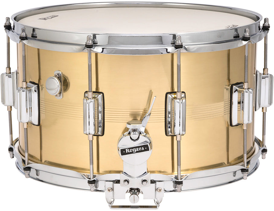 Rogers Dyna-Sonic B7 Brass Series Snare Drum in Natural Brass Finish - 14 x 8
