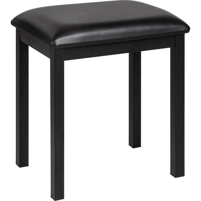 Metal Keyboard/Piano Bench with Vinyl Padded Top in Black Finish - No Brand