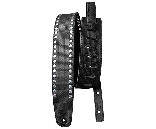 #35090 Basso Guitar Strap- Greco Metallic 01 Black VTL-01