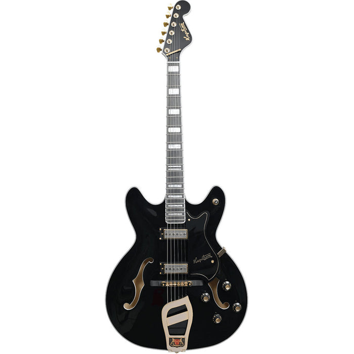 Hagstrom 67 Viking II Semi-Hollow Guitar in Black Gloss w/ Case