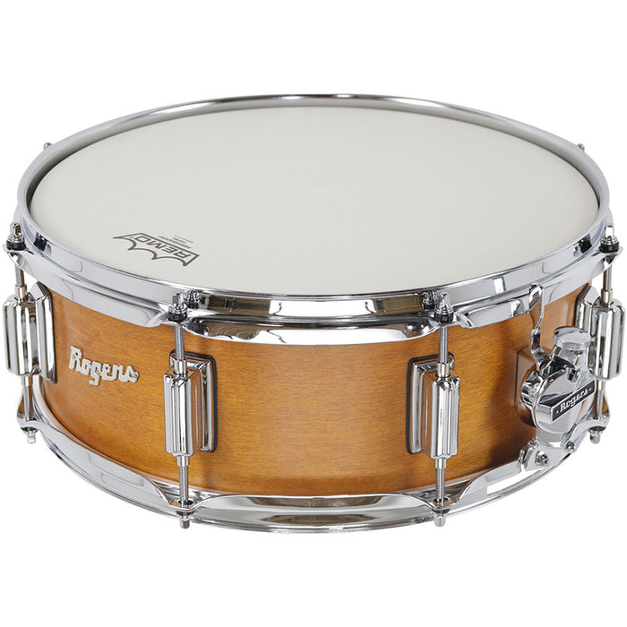 Rogers Tower Series Wood Shell Snare Drum in Satin Fruitwood Stain - 14 x 5