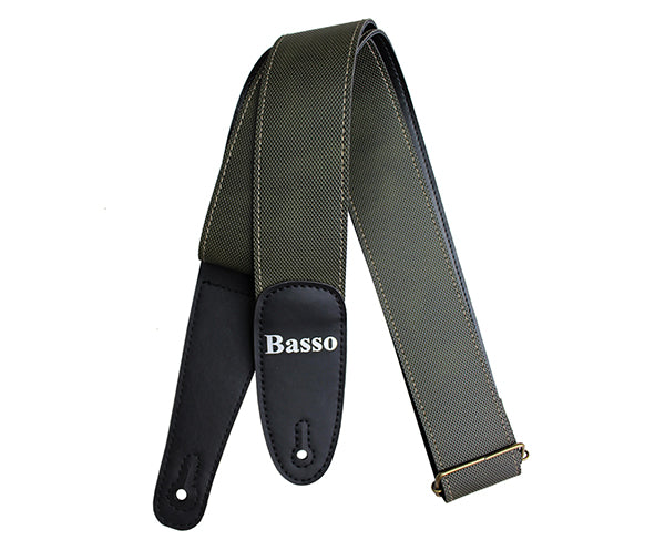 #35336 Basso Guitar Strap-Attack Recylable Synth Army Green EX 33