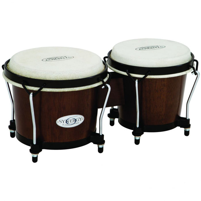 TOCA SYNERGY 6/63/4" WOOD BONGOS TOBACCO BROWN