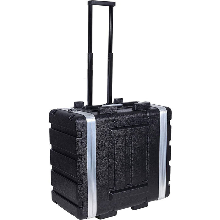 Torque ABS 4-Unit Rack Case with Wheels in Black - 17 inch Depth