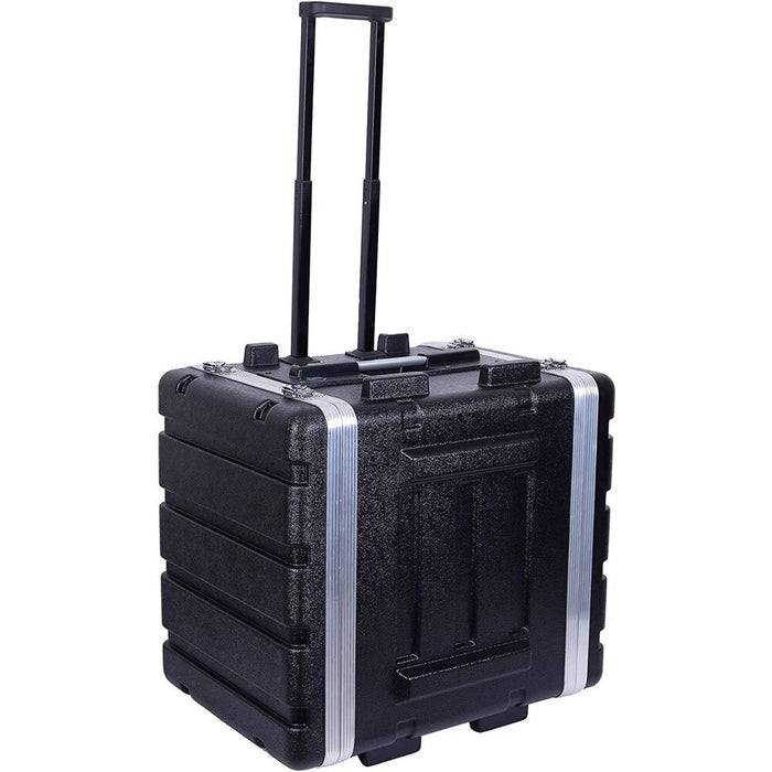 Torque ABS 8-Unit Rack Case with Wheels in Black -17 inch Depth