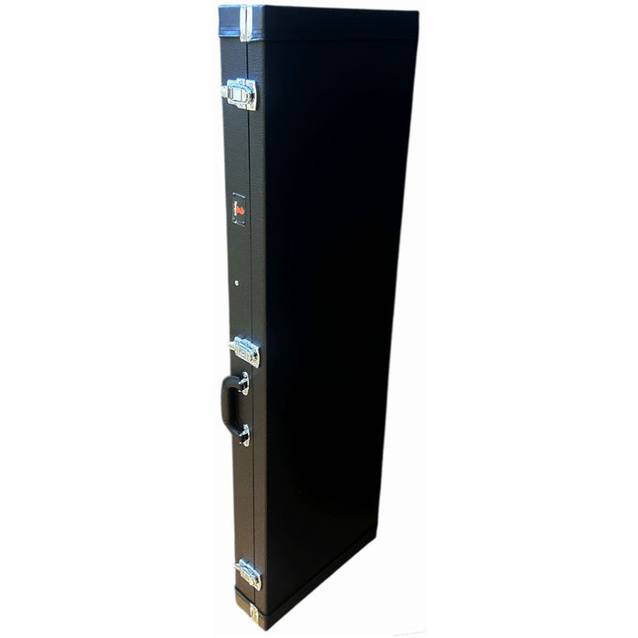 Torque Wooden Rectangular Electric Bass Guitar Case in Black