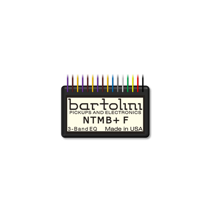 Bartolini NTMB+GF Preamp Module 3-Band EQ Fretted with Pre-wired Gain Trimmer 9V or 18V