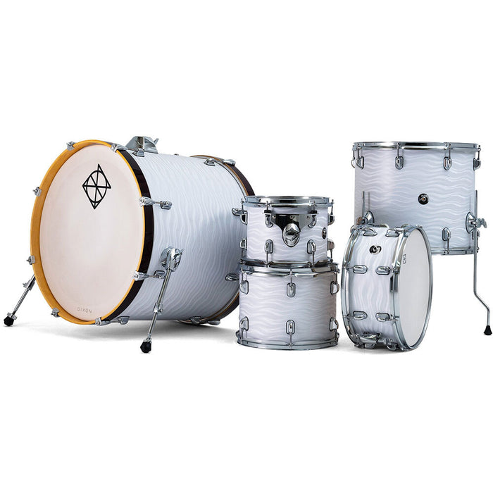 Dixon Spark Birch Series 5-Pce Drum Kit in Waves White Wrap Shell Pack