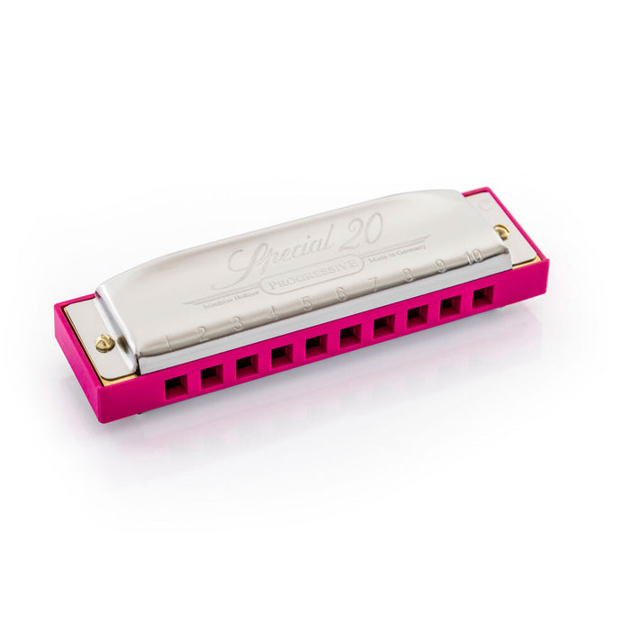 Hohner Special 20 Harmonica Key C - Limited Pink Finish w/ Clear Pouch