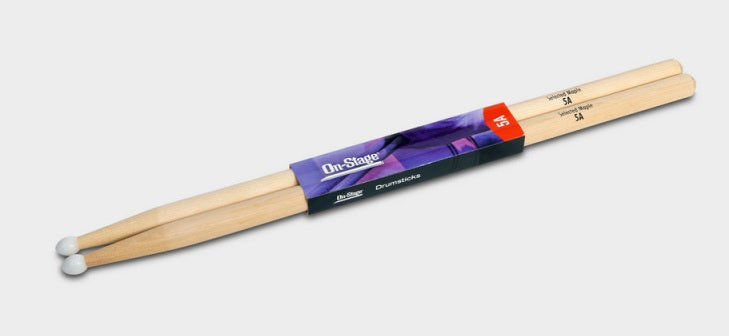 ONSTAGE MAPLE 5A NYLON TIP PAIR STICKS