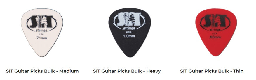 SIT PACK-12 THIN .50MM PICKS - RED