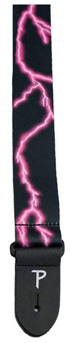 PERRIS 2" POLY PINK LIGHTNING BOLT STRAP