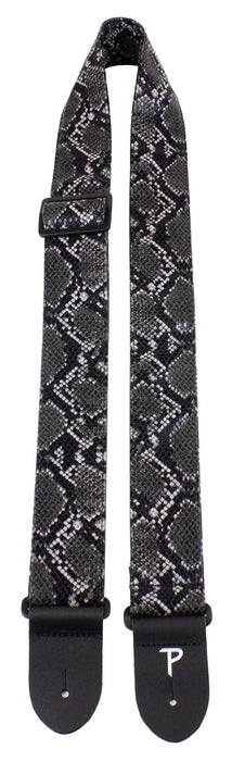 PERRIS 2" BLACK SNAKESKIN STRAP