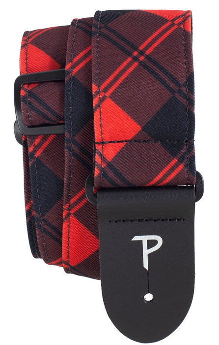 PERRIS 2" PLAID RED PATTERN STRAP