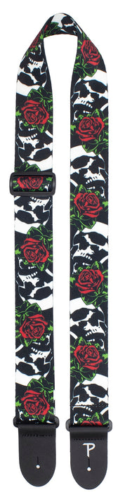 PERRIS 2" SKULL N ROSES STRAP