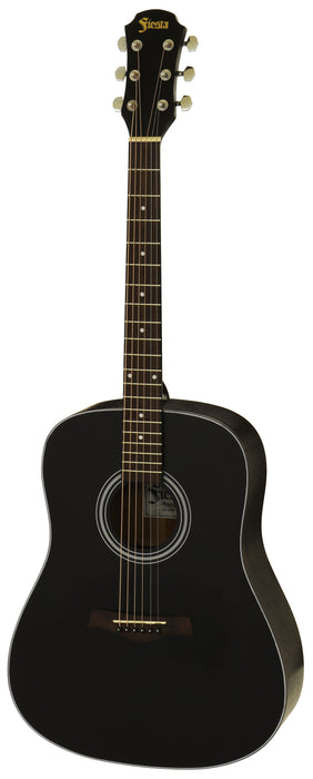 FIESTA DREADNOUGHT STEEL STRING GTR BLACK