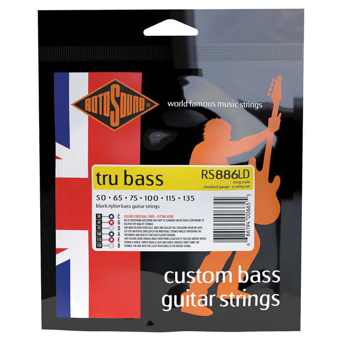 Rotosound RS886LD Tru Bass Black Nylon Tapewound 50-1356 string
