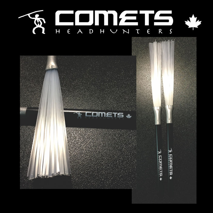 HEADHUNTERS COMETS WHITE BRUSH - BRUSH W/ NYLON WHITE SOLID WOOD HANDLE