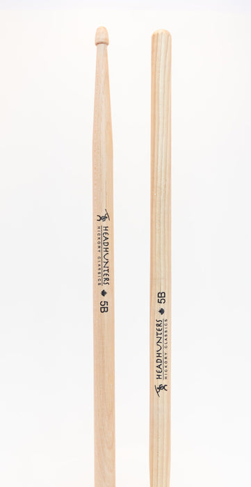 HEADHUNTERS 5B HICKORY CLASSIC WOOD TIP W/ EXTENDED LENGTH