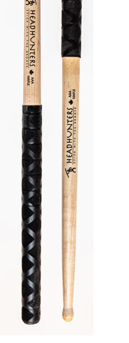 HEADHUNTERS MAPLE GROOVE LL NON-SLIP EXTREME X BLACK GRIP STICKS