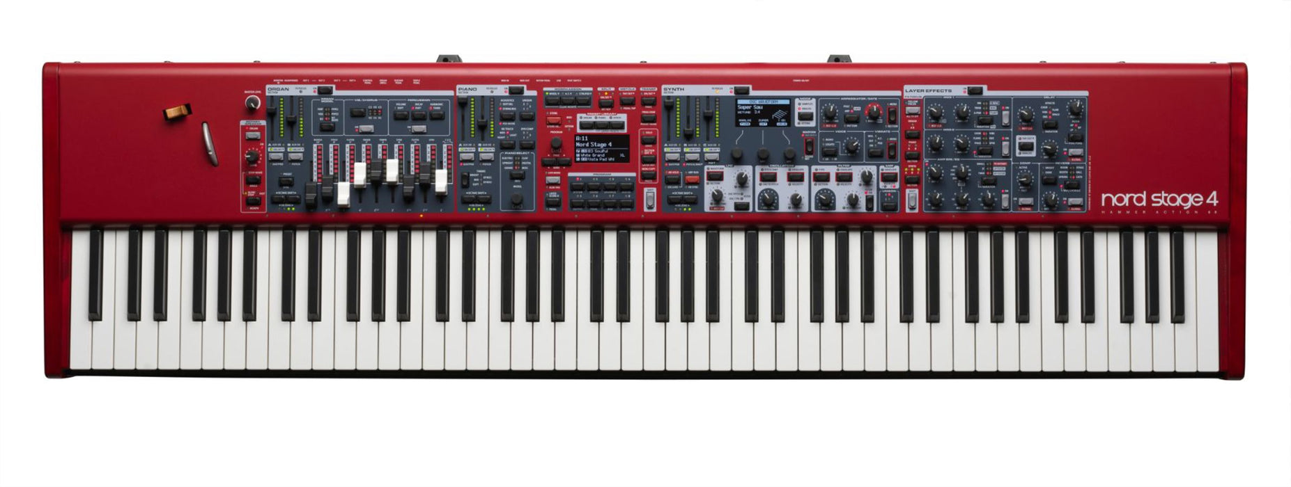 Nord Stage 4 88: Fully weighted A to C 88 Notes Aftertouch Drawbars.