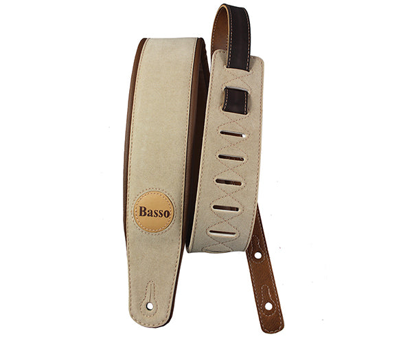 #35050 Basso Guitar Strap-Synthetic Suede Biege