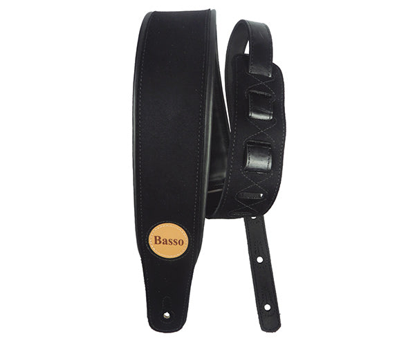 #35051 Basso Guitar Strap-Synthetic Suede Black