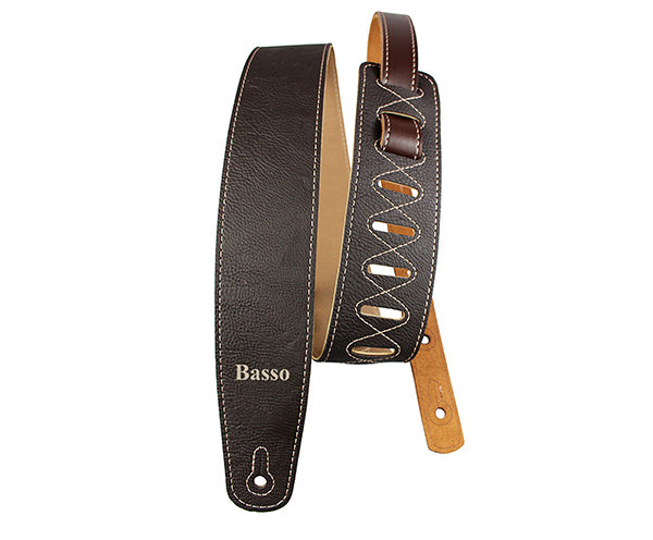 #35069 Basso Guitar Strap-Synthetic Vintage Export  Brown