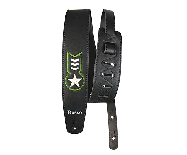 #35071 Basso Guitar Strap-Synthetic Black Army
