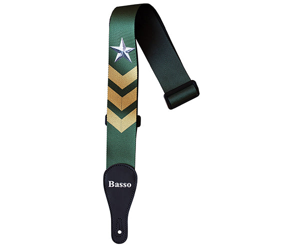 #35133 Basso Guitar Strap-Poly Pop Art Army